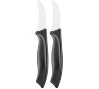 HENDI Couteau éplucheur, lame courbée, couteau bec d'oiseau, couteau d'office, couteau de cuisine pour éplucher les fruits et légumes, couteau tournant, 170x21x(H) 15mm, inox, polypropylène, noir