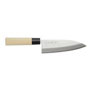 HENDI Couteau japonais Deba, couteau à sushi, couteau de cuisine pour poisson, saumon, viande, couteau à fileter, à désosser, lame: 150mm, longueur totale: 275mm, acier inoxydable