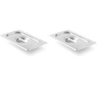 HENDI Couvercle Gastronome, Silver, GN 1/4 (Lot de 2)