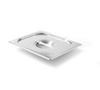 HENDI Couvercle Gastronorm GN 1/2 avec encoche pour louche, Kitchen Line, résistance thermique -40 °C à 250 °C, 325x265mm, épaisseur 0,7mm, acier inoxydable