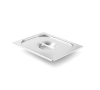 HENDI Couvercle Gastronorm GN 1/2, Kitchen Line, résistance thermique -40 °C à 250 °C, 265x325mm, épaisseur 0,7mm, acier inoxydable (Lot de 6)