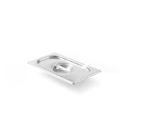 Hendi Couvercle Gastronorm GN 1/4 Kitchen Line – encoche pour louche, inox 265x162 mm