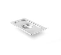 HENDI Couvercle Gastronorm GN 1/4, Kitchen Line, résistance thermique -40 °C à 250 °C, 265x162mm, épaisseur 0,7mm, acier inoxydable