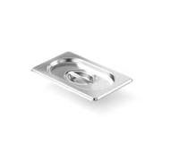 HENDI Couvercle Gastronorm GN 1/9, Kitchen Line, résistance thermique -40 °C à 250 °C, 176x108mm, épaisseur 0,7mm, acier inoxydable