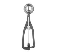 HENDI Cuillère à glace, manche 110mm pour gauchers, 1/40, portionneur à glace, ø45x221mm, noir, acier inoxydable