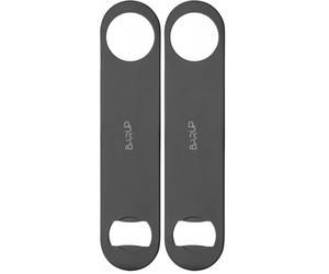 HENDI Décapsuleur plat de bière, BarUp, ouvre-bouteille express de barman, lame de bar, 180x40x(H)2mm, acier inoxydable avec revêtement en poudre noir (Lot de 2)
