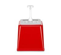 Hendi Distributeur de savon à pompe 2,5 L, rouge, 230x210x(H)327 mm