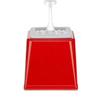 HENDI Distributeur de savon à pompe, 2.5L, Rouge, 230x210x(H)327mm