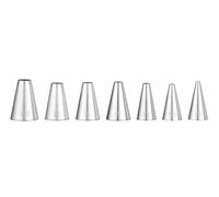 HENDI Douilles pâtisserie, set de 7 embouts de glaçage rondes pour poche à douille, décoration précise de gâteaux, biscuits, cupcakes et desserts, acier inoxydable
