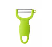 HENDI Éplucheur universel, lame horizontale incurvée de 50mm, pour fruits et légumes, éplucheur de pommes de terre, éplucheur de cuisine, 110x(H)12mm, inox, polypropylène, vert