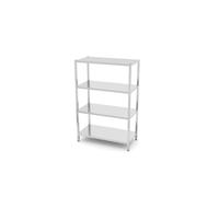 HENDI Étagère de rangement avec 4 étagères complètes - torsadée, HENDI, Kitchen Line, 1200x600x(H)1800mm