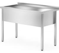 HENDI Evier individuel - soudé, profondeur 700 mm, cuve 300 mm, Profi Line, 1000x700x(H)850mm