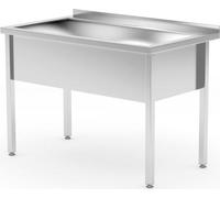 HENDI Evier individuel - soudé, profondeur 700 mm, cuve 300 mm, Profi Line, 800x700x(H)850mm