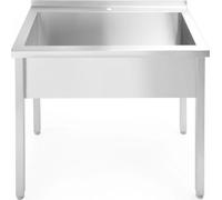 HENDI Evier simple Budget Line - vissé, profondeur 600 mm, Budget Line, 1000x600x(H)850mm