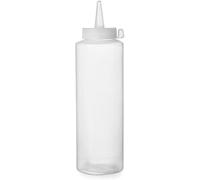 HENDI Flacon distributeur, bouteille à condiments et à sauces, réutilisable, recipient à presser, ketchup, moutarde, huile d'olive, vinaigrettes, mousses, 0,2L, ø50x(H)185mm, transparent, PE, PP