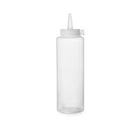 HENDI Flacon distributeur pour sauces et condiments, bouteille souple, 700ml, ⌀70x(H)240mm, transparent, polyéthylène