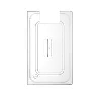 HENDI Gastronorm Couvercle avec découpe pour bâton sous-vide HENDI (222997), pour récipient gastronorme, résistant à des températures de -40 °C à 110 °C, GN 1/2, 325 x 265 mm, transparent,