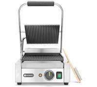 HENDI Gril de contact - version simple, rainuré en haut et en bas, 230V/1800W, 310x426x(H)210mm