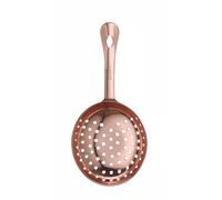 HENDI Julep passoire, BarUp, passoire à cocktail, outil cuillère à fente multifonction, filtre de bar barman, 160x75mm, acier inoxydable plaqué cuivre