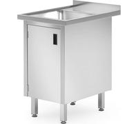 HENDI Lavabo, armoire - soudée, avec portes à charnières, Profi Line, 600x700x(H)850mm