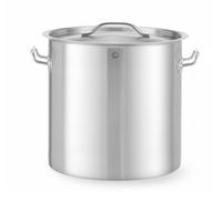 HENDI Marmite avec couvercle, grande capacité: 25L, faitout, convient à toutes les sources de chaleur, lavable au lave-vaisselle, ø345x(H)350mm, inox