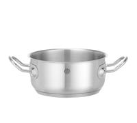 HENDI Marmite, basse, sans couvercle, pot de cuisson, casserole, braisière, faitout, convient à toutes les sources de chaleur, lavable au lave-vaisselle, 1,4L, ø160x(H)75mm, acier inoxydable