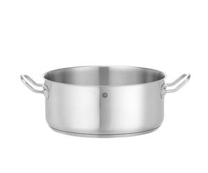 HENDI Marmite, basse, sans couvercle, pot de cuisson, casserole, braisière, faitout, convient à toutes les sources de chaleur, lavable au lave-vaisselle, 7,3L, ø280x(H)120mm, acier inoxydable
