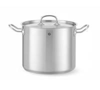 HENDI Marmite, haute, couvercle avec trous de vapeur, pot de cuisson, casserole, braisière, faitout, convient à toutes les sources de chaleur, lavable au lave-vaisselle, 9L, ø240x(H)200mm, inox