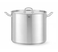 HENDI Marmite, haute, couvercle avec trous de vapeur, pot de cuisson, casserole, braisière, faitout, convient à toutes les sources de chaleur, lavable au lave-vaisselle, 21L, ø320x(H)270mm, inox