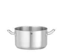 HENDI Marmite, médiane, sans couvercle, pot de cuisson, casserole, braisière, faitout, convient à toutes les sources de chaleur, lavable au lave-vaisselle, 6L, ø240x(H)135mm, acier inoxydable