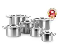 HENDI Marmite, moyenne - avec couvercle, Profi Line, 10L, ⌀280x(H)170mm