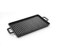 HENDI Mini récipient pour présenter et servir la nourriture, en forme de plaque à griller, plateau de service, ne convient pas aux fours et aux fours à micro-ondes, 320x162x(H)20mm, mélamine, noir
