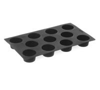 HENDI Moule en silicone cylindrique, antiadhésif, pour la cuisson au four et congélation: -60 à 220°C, moule de 11 cavités rondes pour mini muffins, mini madeleines, GN1/3, ø53x(H)30mm