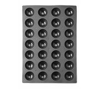 HENDI Moule en silicone demi-sphère, antiadhésif, pour la cuisson, la congélation et les monoportions: -30 à 230°C, 28 cavités semi-ronds ⌀7cm pour chocolat, gelée et desserts glacés, 600x395x(H)35mm