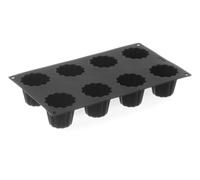 HENDI Moule en silicone pour pâtisserie Cannelé Bordelais, antiadhésif, pour la cuisson au four et congélation: -60 à 220°C, moule de 8 cavités pour Canelé de Bordeaux, GN1/3, ø54x(H)48mm
