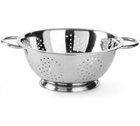 HENDI Passoire de cuisine, egouttoir, tamis pour la cuisine et le lavage des pâtes, des nouilles, des fruits, des légumes, des salades, rond, perforée, avec base et 2 poignées, ø280x(H)135 mm, Inox