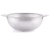 HENDI Passoire de cuisine, egouttoir, tamis pour la cuisine et le lavage des pâtes, des nouilles, des fruits, des légumes, des salades, rond, perforée, avec base et 2 poignées, ø285x(H)115 mm, Inox