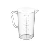 HENDI Pichet Doseur en Polypropylène avec Échelle Graduée, Capacité 0,5 L, Verseuse Transparente avec Poignée et Bec Verseur, Ø90x(H)140mm