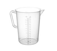 HENDI Pichet Doseur en Polypropylène avec Échelle Graduée, Capacité 3 L, Verseuse Transparente avec Poignée et Bec Verseur, Ø160x(H)240mm