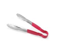 Hendi Pince de service HACCP 250 mm – inox, poignée enduite rouge