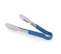 Hendi Pince de service HACCP 250 mm – acier inoxydable, poignée enduite aux couleurs HACCP (bleu)