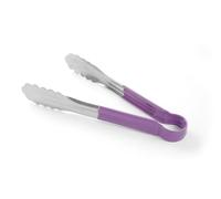 HENDI Pince de service HACCP, poignée enduite aux couleurs HACCP, pince de cuisine, pince alimentaire, pince à barbecue, pince de cuisson, 300 mm, acier inoxydable, violet