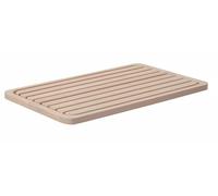 HENDI Planche à découper en bois massif de hêtre, 2 côtés: 1 rainure jus et 1 avec rainures transversales, planche de cuisine pour trancher le pain, servir et présenter les aliments, GN 1/1