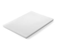 HENDI Planche a decouper lisse, 450x300x(H)20mm, blanc, HDPE