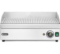 HENDI Plaque à griller rainurée, Kitchen Line, 220-240V/2400W, 527x404x(H)233mm