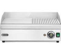 HENDI Plaque à griller semi-rainurée, Kitchen Line, 220-240V/2400W, 527x404x(H)233mm