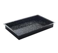 HENDI Plaque de cuisson CONVECTOMAT CLASSIC GN 2/1, 20mm | Acier émaillé noir, antiadhésif effet marbré, 530x650x(H)20mm, jusqu'à 300°C