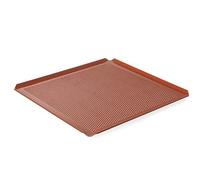 HENDI Plaque de cuisson perforée GN 2/3, revêtement antiadhésif PTFE, avec 4 bords, 354x325x(H)10mm, aluminium
