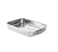 HENDI Plat à Rôtir Profond en Acier Inoxydable, avec Poignées, pour Four, Compatible Lave-Vaisselle, 430x310x(H)60mm