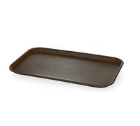 HENDI Plateau de Service, GN 1/1, Amerbox, rectangulaire, Multi-Usage, Plateau Fast Food, pour Servir Nourriture et Boissons, Restauration Rapide, 530x325x(H) 20mm, Brun, polypropylène